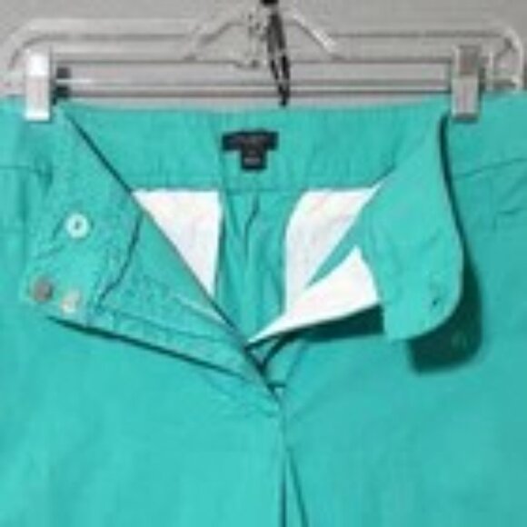 Ann Taylor Factory Women's Green Straight Leg Cropped Pants - Size 12 - Picture 5 of 9